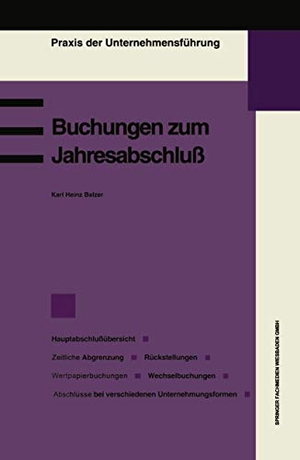 Balzer, Karlheinz. Buchungen zum Jahresabschluß. Gabler Verlag, 1995.