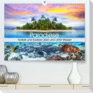 Paradiese. Karibik und Südsee über und unter Wasser (Premium, hochwertiger DIN A2 Wandkalender 2023, Kunstdruck in Hochglanz)
