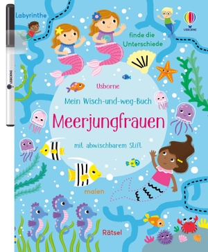 Mein Wisch-und-weg-Buch: Meerjungfrauen - mit abwischbarem Stift - Zähl-, Zuordnungs- und Schwungübungen für Kinder ab 4 Jahren. Usborne Verlag, 2024.
