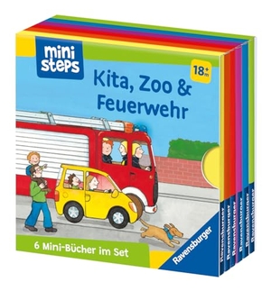Milk, Ina. ministeps: Mein erster Bücher-Würfel: Kita, Zoo und Feuerwehr (Bücher-Set). Ravensburger Verlag, 2023.
