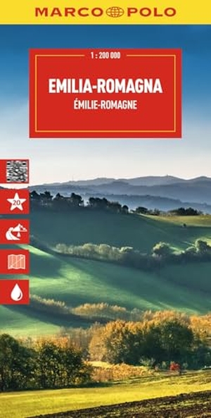 MARCO POLO Reisekarte Italien 06 Emilia Romagna 1:200.000 - Straßenkarte und Autokarte mit sehenswerten Strecken, Highlights und digitaler Erweiterung. Mairdumont, 2026.