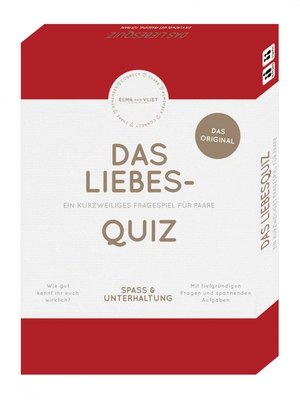 Vliet, Elma Van. Das Liebesquiz - Ein kurzweiliges Fragespiel für Paare | Für tiefgründige Gespräche | Ideales Geschenk zum Jahrestag, Valentinstag oder zur Hochzeit. Elma van Vliet, 2023.