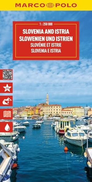 Slovenia and Istria Marco Polo Map - Straßenkarte und Autokarte mit sehenswerten Strecken, Highlights und digitaler Erweiterung. Mairdumont, 2026.