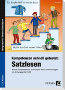Kompetenzen schnell getestet: Satzlesen
