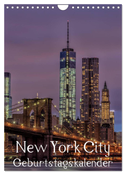 New York City Geburtstagskalender (Wandkalender 2025 DIN A4 hoch), CALVENDO Monatskalender