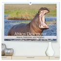 Afrikas Dickhäuter. Hippos, Nashörner und Elefanten (hochwertiger Premium Wandkalender 2024 DIN A2 quer), Kunstdruck in Hochglanz