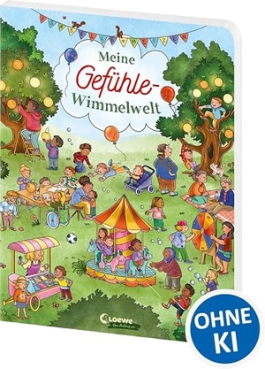 Meine Gefühle-Wimmelwelt - Großes Wimmelbuch für Kinder ab 3 Jahren - Hilft Kindern, spielerisch ihre Emotionen zu verstehen - Zum Suchen und Entdecken. Loewe Verlag GmbH, 2025.