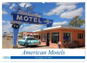American Motels - Nostalgie mit Neon (Wandkalender 2024 DIN A2 quer), CALVENDO Monatskalender