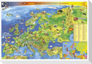 Kindereuropakarte. Wandkarte Poster