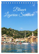 Blauer Ligurien Sommer (Tischkalender 2025 DIN A5 hoch), CALVENDO Monatskalender