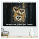 Heimische Eulen und Greife (hochwertiger Premium Wandkalender 2024 DIN A2 quer), Kunstdruck in Hochglanz
