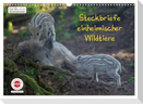 GEOclick Lernkalender: Steckbriefe einheimischer Wildtiere (Wandkalender 2024 DIN A3 quer), CALVENDO Monatskalender