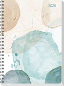 Ladytimer Ringbuch Watercolor 2025 - Taschen-Kalender A5 (15x21 cm) - Schüler-Kalender - Weekly - Ringbindung - 128 Seiten - Alpha Edition