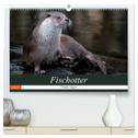 Fischotter, flinke Jäger (hochwertiger Premium Wandkalender 2025 DIN A2 quer), Kunstdruck in Hochglanz
