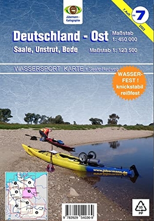 Jübermann, Erhard. Wassersport-Wanderkarte / Deutschland Ost für Kanu- und Rudersport - Mit Nebenkarten Saale, Unstrut und Bode. Jübermann, 2022.
