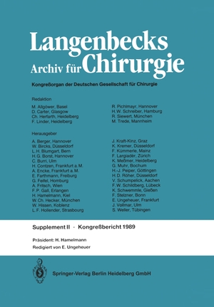 Verhandlungen der Deutschen Gesellschaft für Chirurgie - 106. Tagung vom 29. März bis 1. April 1989. Springer Berlin Heidelberg, 1989.