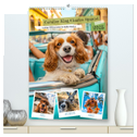 Cavalier King Charles Spaniel - Lustige Weltenreise im Selfie-Modus (hochwertiger Premium Wandkalender 2025 DIN A2 hoch), Kunstdruck in Hochglanz
