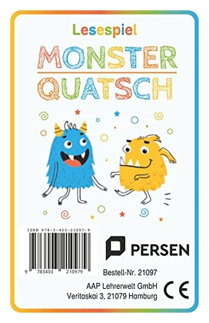 Stadelmeier, Janet. Lesespiel Monster-Quatsch - Ein Kartenspiel zur Unterstützung der Buchstabensynthese für die sonderpädagogische Förderung (2. bis 4. Klasse). Persen Verlag i.d. AAP, 2025.