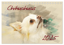 Chihuahuas 2025 (Tischkalender 2025 DIN A5 quer), CALVENDO Monatskalender