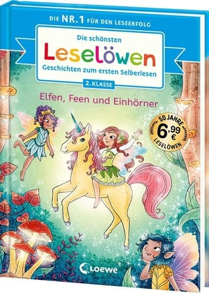 Die schönsten Leselöwen-Geschichten zum ersten Selberlesen - Elfen, Feen und Einhörner - Seit 50 Jahren lernen Kinder mit den Leselöwen erfolgreich lesen - Jubiläumssammelband zum Selberlesen ab 7. Loewe Verlag GmbH, 2025.