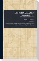 Synonyms and Antonyms