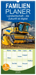 Familienplaner 2025 - Landwirtschaft - die Zukunft ist digital mit 5 Spalten (Wandkalender, 21 x 45 cm) CALVENDO