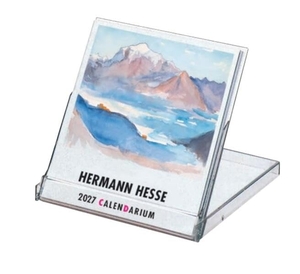 Hesse, Hermann. Hermann Hesse CalenDarium 2027 - Tischkalender, 10 x 10 cm, beidseitig bedruckt | Mit dreizehn Aquarellen sowie Gedichten und Betrachtungen über den Humor. Insel Verlag GmbH, 2026.