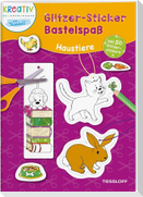 Glitzer-Sticker Bastelspaß. Haustiere