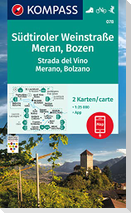KOMPASS Wanderkarten-Set 078 Südtiroler Weinstraße, Meran, Bozen / Strada del Vino, Merano, Bolzano (2 Karten) 1:25.000
