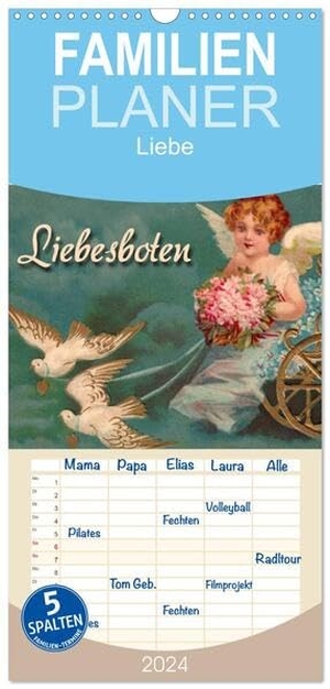 Berg, Martina. Familienplaner 2024 - Liebesboten mit 5 Spalten (Wandkalender, 21 x 45 cm) CALVENDO - Herzliche Engelchen auf alten Postkarten. Calvendo, 2023.