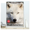 Wolf-Gesichter (hochwertiger Premium Wandkalender 2024 DIN A2 hoch), Kunstdruck in Hochglanz
