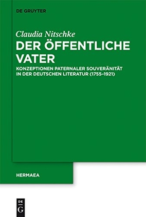 Nitschke, Claudia. Der öffentliche Vater - Konzeptionen paternaler Souveränität in der deutschen Literatur (1755¿1921). De Gruyter, 2012.