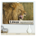 Löwen. Majestätische Kraft (hochwertiger Premium Wandkalender 2024 DIN A2 quer), Kunstdruck in Hochglanz