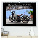 Harley Davidson WLA 750 (hochwertiger Premium Wandkalender 2024 DIN A2 quer), Kunstdruck in Hochglanz
