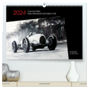 Cars and Stars, Retro-Motorsport-Gemälde in SW (hochwertiger Premium Wandkalender 2024 DIN A2 quer), Kunstdruck in Hochglanz