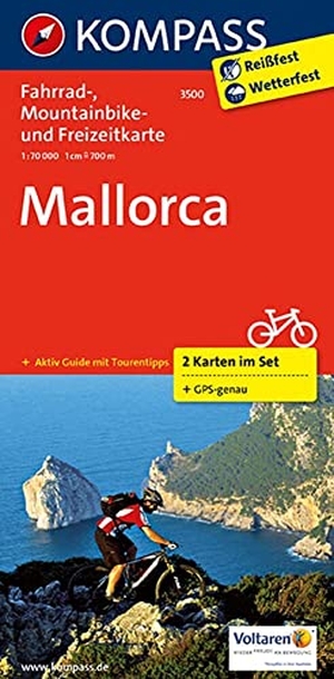 KOMPASS Fahrradkarte 3500 Mallorca (2 Karten im Set) 1:70.000 - Fahrrad-, Mountainbike- und Freizeitkarte mit Führer. Kompass Karten GmbH, 2016.