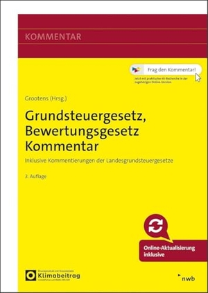 Grootens, Mathias (Hrsg.). Grundsteuergesetz, Bewertungsgesetz Kommentar - Inklusive Kommentierungen der Landesgrundsteuergesetze. NWB Verlag, 2025.