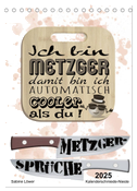 Metzger-Sprüche (Tischkalender 2025 DIN A5 hoch), CALVENDO Monatskalender