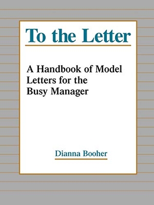 Booher. Letter Hndbk Model Executive Rv P. John Wiley & Sons, 1998.