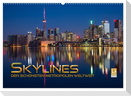 Skylines der schönsten Metropolen weltweit (Wandkalender 2024 DIN A2 quer), CALVENDO Monatskalender