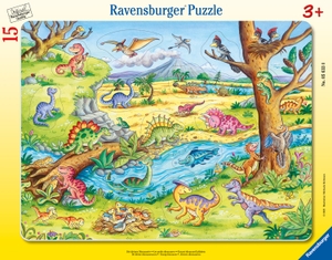 Ravensburger Kinderpuzzle - Die kleinen Dinosaurier - 8-17 Teile Rahmenpuzzle mit Konturstanzung für Kinder ab 3 Jahren. Ravensburger Spieleverlag, 2022.