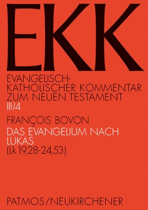 Bovon, Francois. Das Evangelium nach Lukas, EKK III/4 - (Lk 19,28-24,53). Vandenhoeck + Ruprecht, 2009.