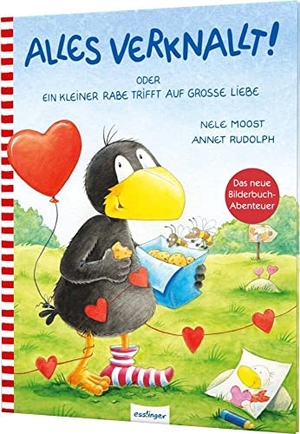 Moost, Nele. Der kleine Rabe Socke: Alles verknallt! oder Ein kleiner Rabe trifft auf große Liebe - Liebevoll illustriertes Kinderbuch, eine Vorlesegeschichte über Freundschaft, ab 3 Jahren, ideal zum Verschenken. Esslinger Verlag, 2019.