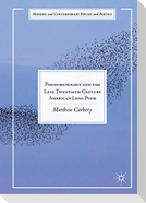Phenomenology and the Late Twentieth-Century American Long Poem