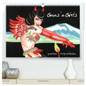 Guns `n Girls - gezeichnete Pin-Ups mit Munition (hochwertiger Premium Wandkalender 2024 DIN A2 quer), Kunstdruck in Hochglanz