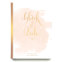 Gästebuch Hochzeit in Gold| Hochzeitsbuch für Gäste mit Gold-Veredelung | Hardcover, 128 Seiten mit Leseband | Gästebuch Hochzeit mit Fragen