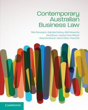 Giancaspro, Mark / Golding, Gabrielle et al. Contemporary Australian Business Law. Cambridge University Press, 2023.
