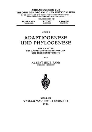 Parr, Albert Eide. Adaptiogenese und Phylogenese -