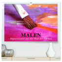 Malen. Impressionen aus der Welt der Farben (hochwertiger Premium Wandkalender 2025 DIN A2 quer), Kunstdruck in Hochglanz