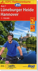 ADFC-Radtourenkarte 7 Lüneburger Heide /Hannover 1:150.000, reiß- und wetterfest, E-Bike geeignet, GPS-Tracks Download